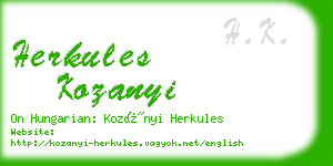 herkules kozanyi business card